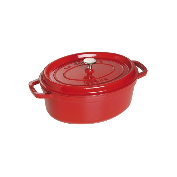 Staub - Cocotte ovale in ghisa smaltata con coperchio cm. 31