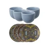 Arthur Krupp Mandala Set 4 bicchierini caffè con piattino