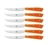 Berti Coltellerie Compendio Set 6 coltelli da tavola - manico arancio