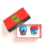 QuyCup Snoopy natale 3 Set 2 Tazzine Espresso con coperchio Peanuts Collection