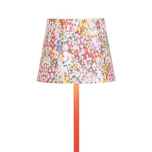 Zafferano Lampes-à-Porter Cover Metallo per Poldina - Fiori Rossi
