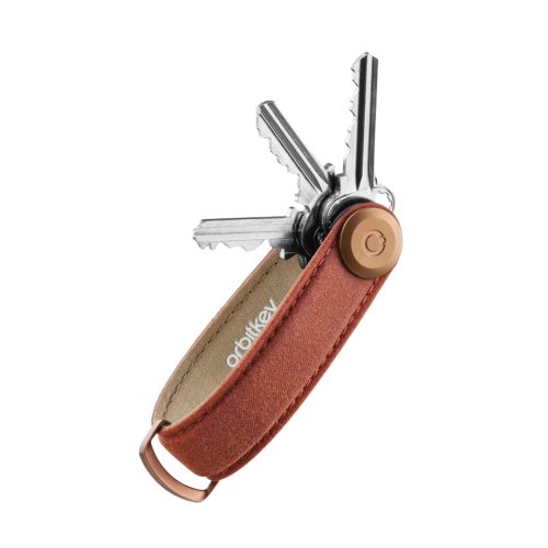 Orbitkey 2.0 Waxed Canvas - Brick Red