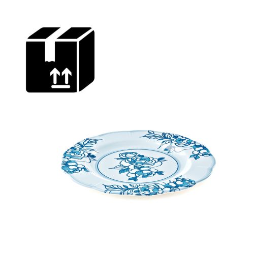 Guzzini Melamina JOSEPHINE Set piatti per 6 persone, 18 pezzi celeste polvere